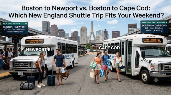 bosto to newport ri vs boston to cape cod